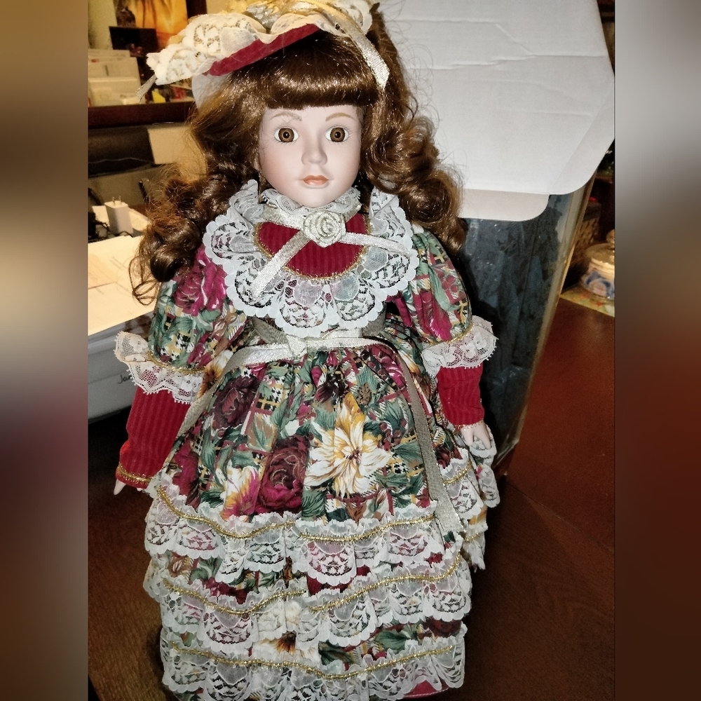 Soft Expressions (17") Genuine Fine Porcelain "Holiday Classic" Collector Doll